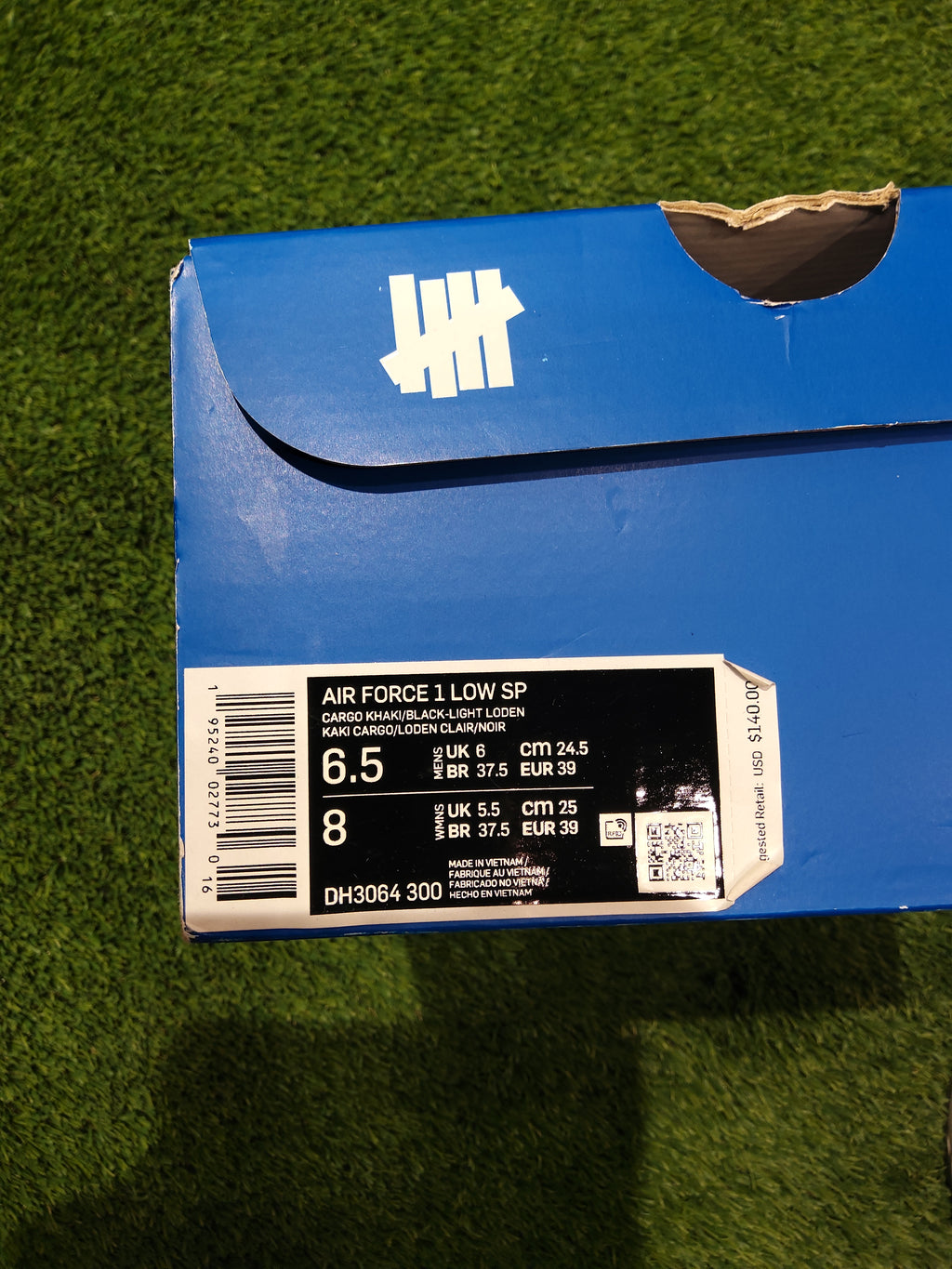 Undefeated Nike Air Force 1 Low size 6.5 Men Shoes