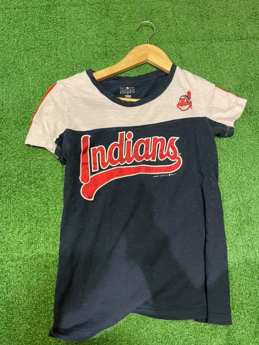 Vintage Cleveland Indians Womens Logo Script T Shirt Size XS