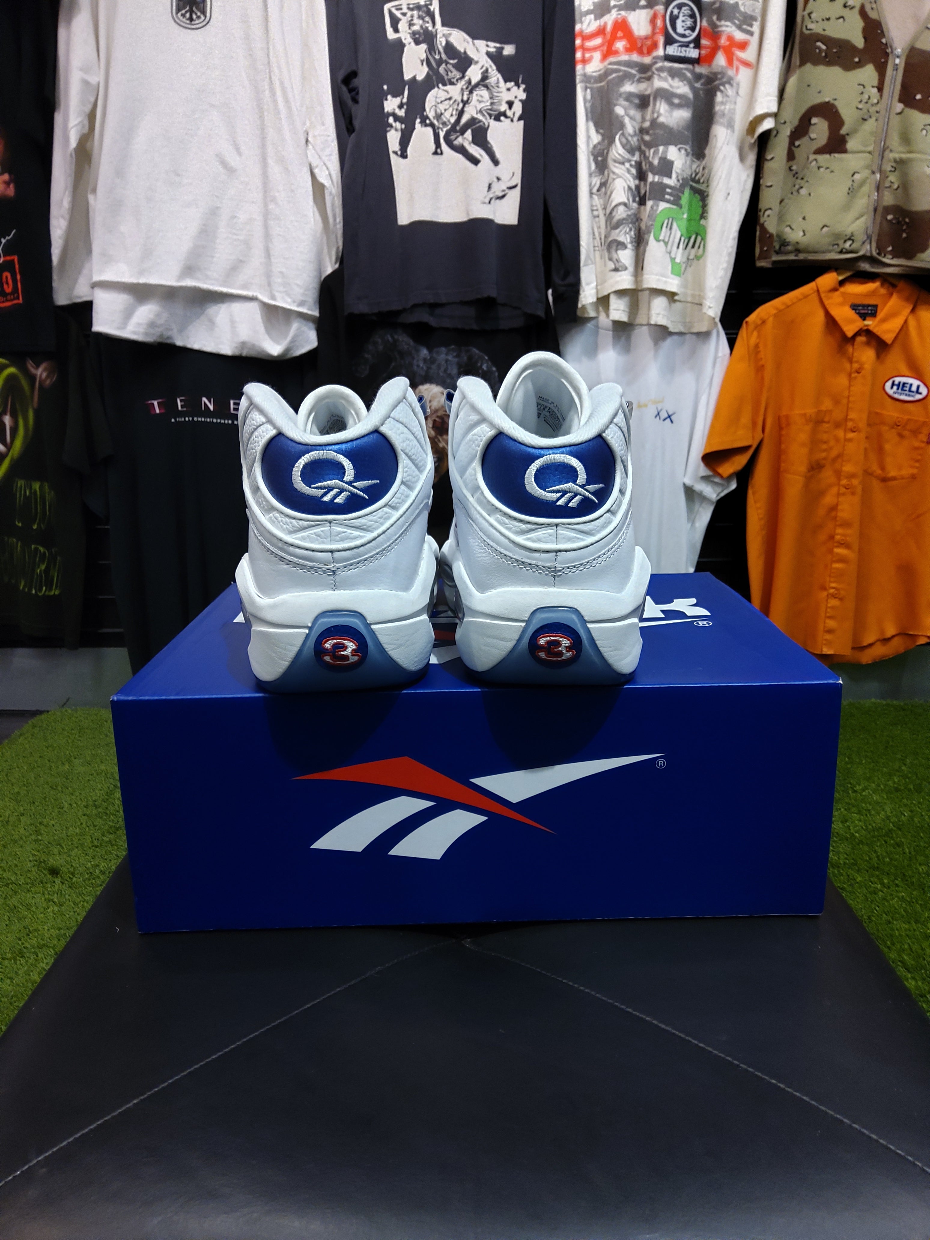 Reebok Question Allen Iverson Blue Toe Size 9 Men's Shoes