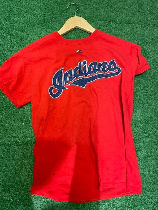 Vintage Cleveland Indians Lindor 12 Red T Shirt Size Small