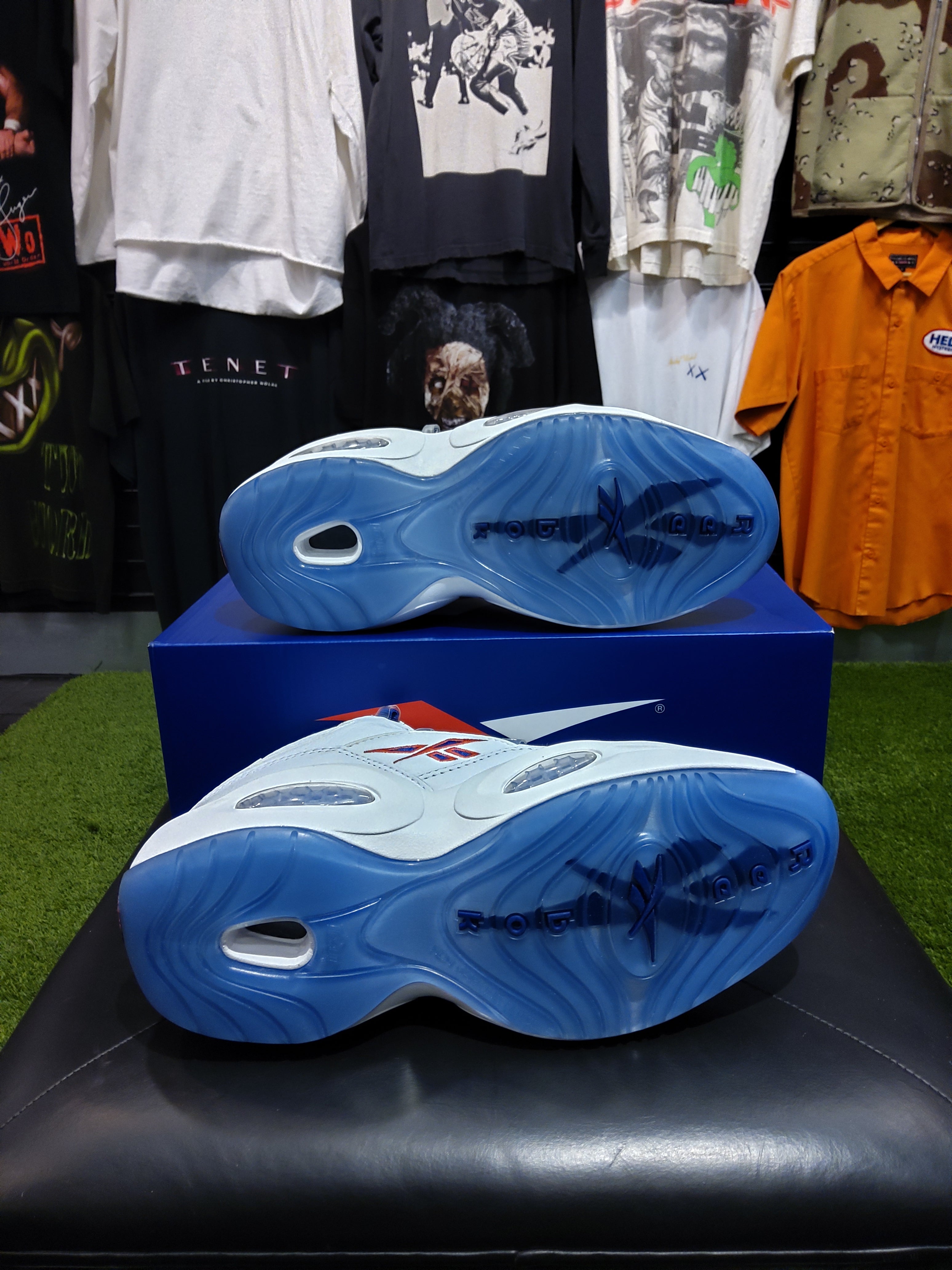 Reebok Question Allen Iverson Blue Toe Size 9 Men's Shoes