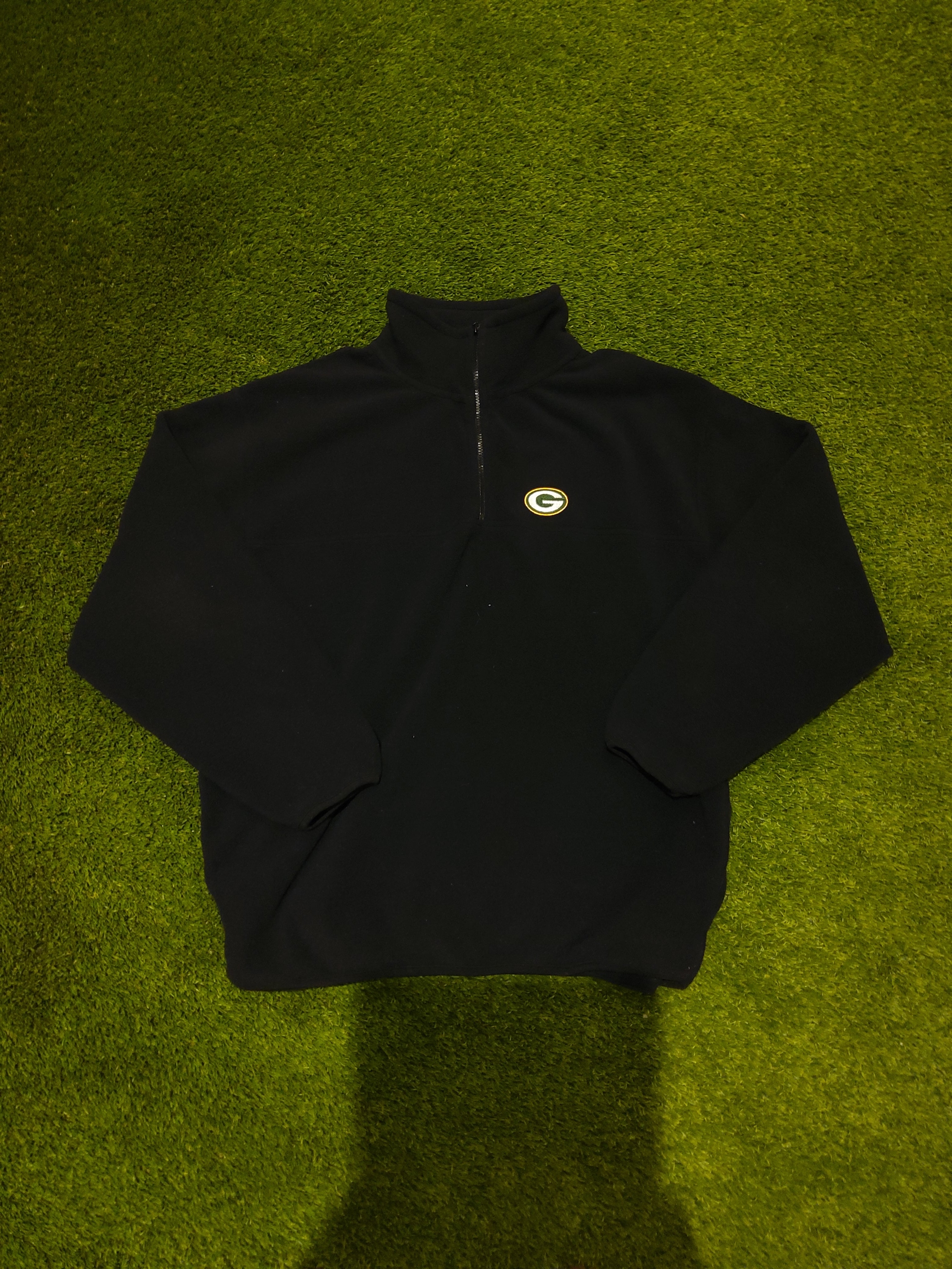 Vintage 90s Lee Sport Green Bay Packers Quarter Zip Up Fleece Size XL