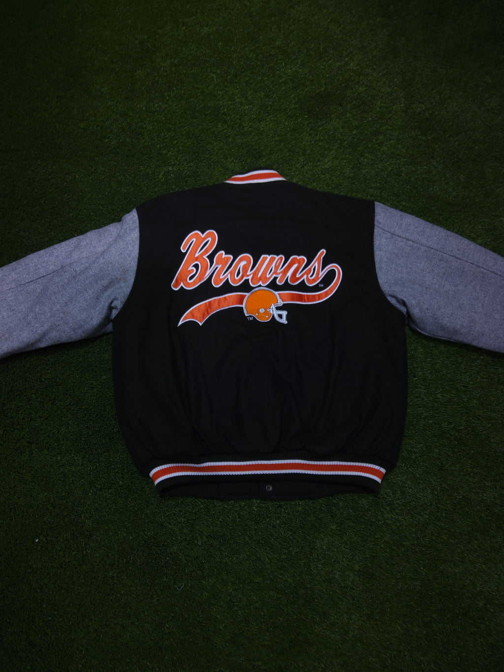 Vintage Logo 7 Cleveland Browns Wool Varsity Coat Size Medium