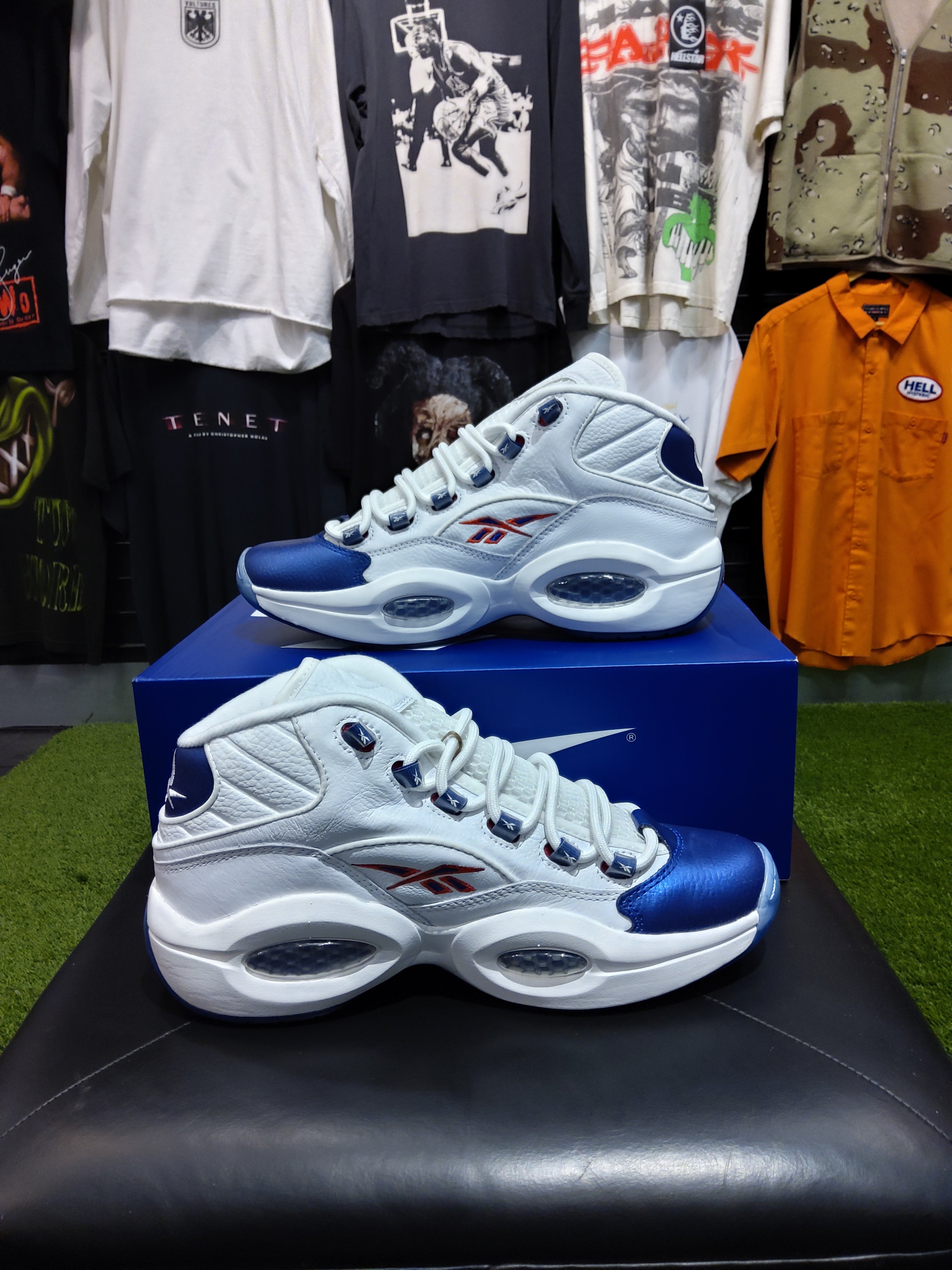 Reebok Question Allen Iverson Blue Toe Size 9 Men's Shoes