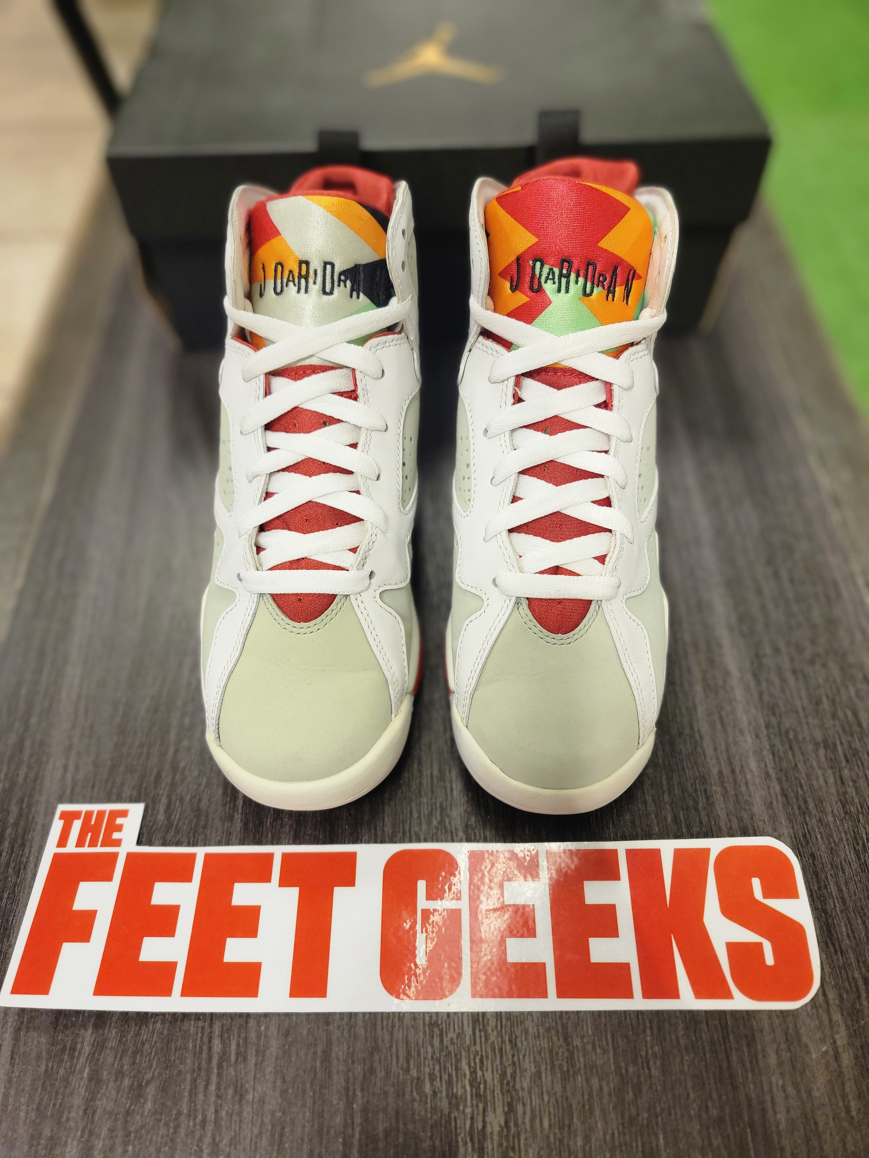 Pre Owned Air Jordan 7 Hare size 5.5y