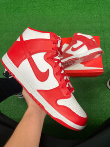 Nike dunk high championship red shoe new with box