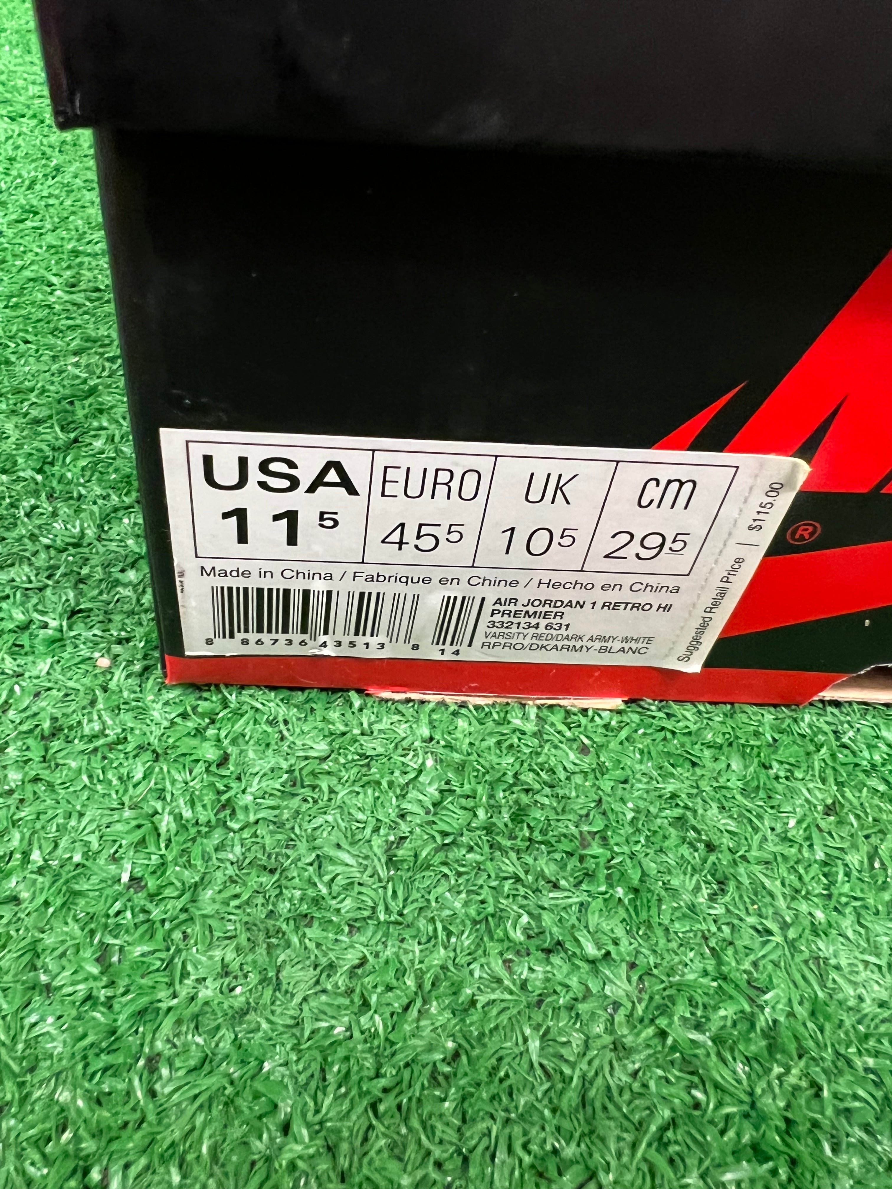 Nike Air Jordan 1 High Retro Red Premium 2013 Men Shoes New With Box